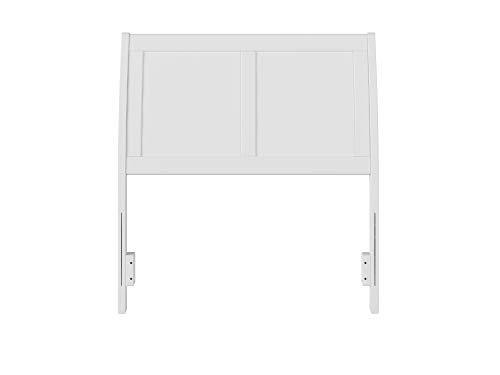 Atlantic Furniture Portland Twin, Espresso Headboard in White - We Love Our Beds