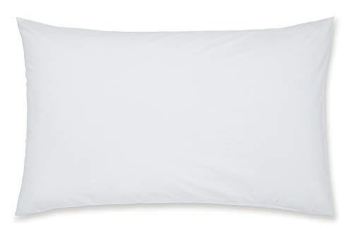 Catherine Lansfield Easy Iron Percale Standard Pillowcase in White - We Love Our Beds