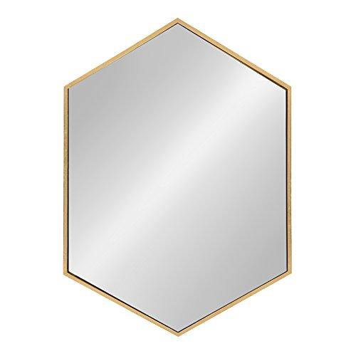 Kate and Laurel McNeer Hexagon Metal Framed Wall Mirror in Gold - We Love Our Beds