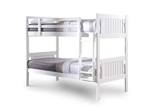 Humza Amani Glory Milan single bunk bed in white with Paris mattress - We Love Our Beds