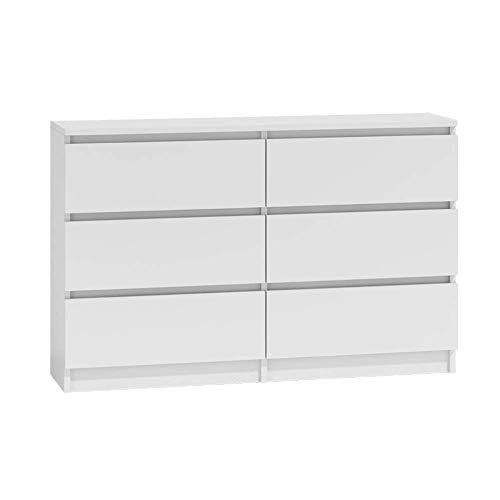 Whatsize Enterprise Moderna 6 Drawer Chest of Drawers in white - We Love Our Beds