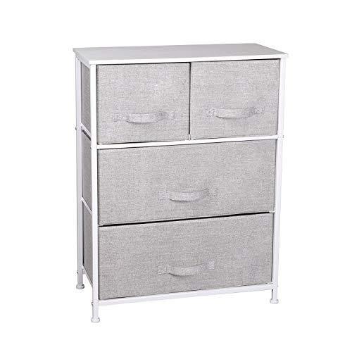 Jooli H Chest of Drawers, Storage Units with 4 Drawers in Fabric - We Love Our Beds