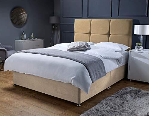 Ghost Beds Balencigo Suede Divan Bed Set with 24 inch Headboard - We Love Our Beds