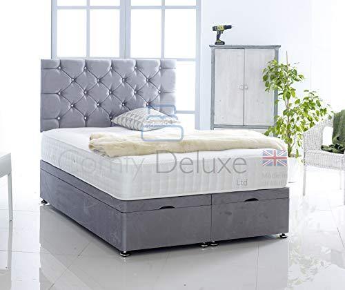 Comfy Deluxe Suede Fabric Storage Ottoman and Memory Orthopaedic Mattress - We Love Our Beds
