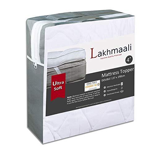 Lakhmaali Quilted Mattress Toppers Double Hypoallergenic Extra Soft - We Love Our Beds