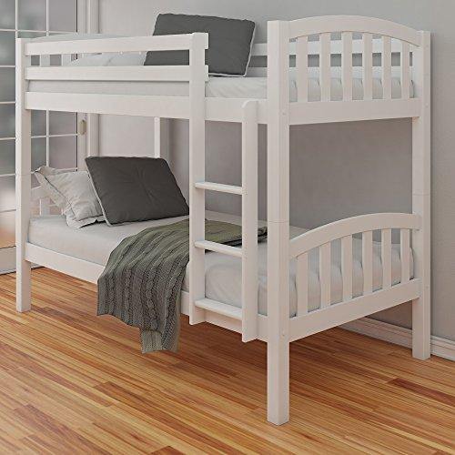 Happy Beds American Solid White Wooden Bunk Bed Frame - We Love Our Beds