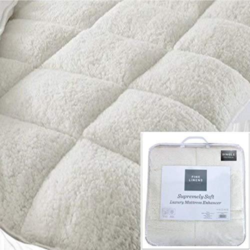 Fine Linens Luxury Super Soft Warm Teddy Fleece Mattress Topper - We Love Our Beds