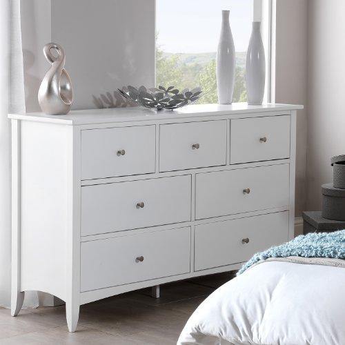 Edward Hopper White Large 7 drawer chest of drawers - We Love Our Beds