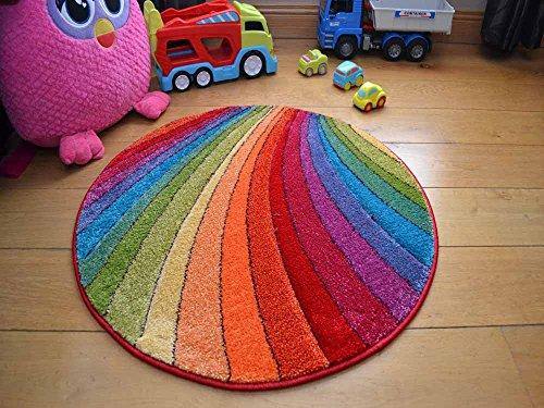Rugs Supermarket Splash Multicolour Rainbow Circle Colourful Rug. - We Love Our Beds