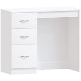 Vida Designs 3 Drawer Dressing Table Makeup Desk Riano Bedroom Furniture (White) Vida Designs