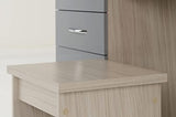 Seconique Nevada Dressing Table Set in Grey Gloss/Light Oak Effect Veneer Seconique