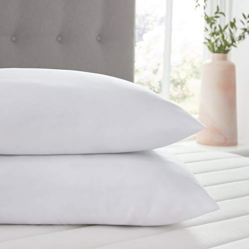 Silentnight Ultrabounce Pillows 2 Pack – Soft Medium Support Comfortable Bouncy Pillows for Stomach, Back and Side Sleepers – Machine Washable and Hypoallergenic Bed Pillows – Pack of 2 Silentnight