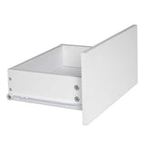 URBNLIVING 2 Drawer Wooden Bedroom Bedside Cabinet No Handle Storage Nightstand Side Table (White Carcass + White Drawers) URBNLIVING