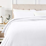 HIGH LIVING Bedding Double Duvet cover set with Pillow cases - Soft Microfibre Polyester Quilt Cover Set (Double White) HIGH LIVING