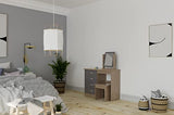 Seconique Nevada Dressing Table Set in Grey Gloss/Light Oak Effect Veneer Seconique