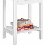 Yaheetech White Bedside Tables Set of 2PCs, Small Side Tables With Drawer, Wooden Nightstands Storage Unit with Shelf for Living Room & Bedroom, 30x40x61cm Yaheetech
