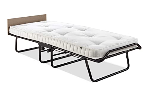 Jay-Be Supreme Folding Bed with Micro e-Pocket Sprung Mattress and Automatic Folding Legs, Compact, Single, Black JAY-BE