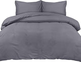 Utopia Bedding Duvet Cover Double - Soft Microfibre Polyester - Bedding Quilt Cover Set, with Pillow cases (Grey) Utopia Bedding