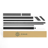 Zinus Geraldine Double Bed frame - Bed 135x190 cm - 28cm Height - Metal Platform Bed frame with Headboard and Footboard - Black ZINUS