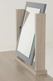Seconique Nevada Dressing Table Set in Grey Gloss/Light Oak Effect Veneer Seconique