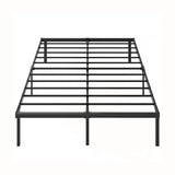 Zinus Caleb Single Bed frame - Bed 90x190 cm - 36cm Height - Metal bed frame with Underbed storage and steel slat support - Foldable bed - Black ZINUS