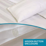 HIGH LIVING Bedding Double Duvet cover set with Pillow cases - Soft Microfibre Polyester Quilt Cover Set (Double White) HIGH LIVING