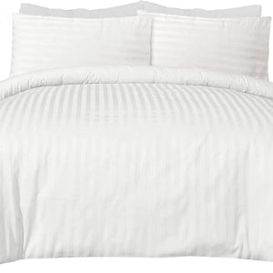 HIGH LIVING Bedding Double Duvet cover set with Pillow cases - Soft Microfibre Polyester Quilt Cover Set (Double White) HIGH LIVING