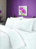 Sapphire Collection Luxury 100% Egyptian Cotton Duvet Quilt Cover & Pillowcase Bedding Set (White, Single) Sapphire Collection