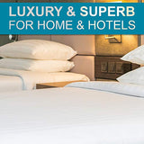 HIGH LIVING Bedding Double Duvet cover set with Pillow cases - Soft Microfibre Polyester Quilt Cover Set (Double White) HIGH LIVING
