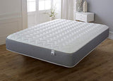Starlight Beds Essentials Zig Zag Double Mattress with Springs and Memory Foam. 7.5 Inch Budget Mattress. Grey, Soft Firmness (135x190x19cm) Starlight Beds