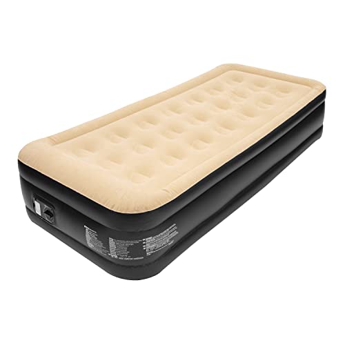 Benross Avenli Twin Size Inflatable Airbed with Built In Electric Pump | Quick & Easy Inflation | Storage Bag Included | Flocked Surface| Camping or Home| 1.96L x 0.97W x 0.47H metres | 88080 Benross