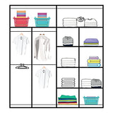 Double Mirror Sliding Door Wardrobe with LED LIGHT 90/120/150/180/203 (White, 203cm) Sliding Wardrobe 4U