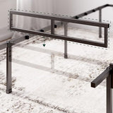 Zinus Justin Double Bed frame - Bed 135x190 cm - 36cm Height - Metal bed frame with Underbed storage and steel slat support - Black ZINUS