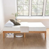 Best Price Mattress Queen Bed Frame, 12" Soild Wood Platform Bed Frame w/CLASSIC Wooden Slat (No Box Spring Needed), Natural, Queen Size Best Price Mattress