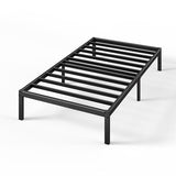 Zinus Elias Single Bed frame - Bed 90 x 190 cm - 36cm Height - Metal Bed frame with underbed storage and steel slat support - Black ZINUS