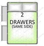 Grey Linen Memory Foam Divan Bed Set With Mattress, Headboard And 2 Free Drawers (Double) Bed Centre