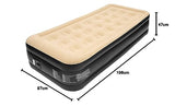 Benross Avenli Twin Size Inflatable Airbed with Built In Electric Pump | Quick & Easy Inflation | Storage Bag Included | Flocked Surface| Camping or Home| 1.96L x 0.97W x 0.47H metres | 88080 Benross
