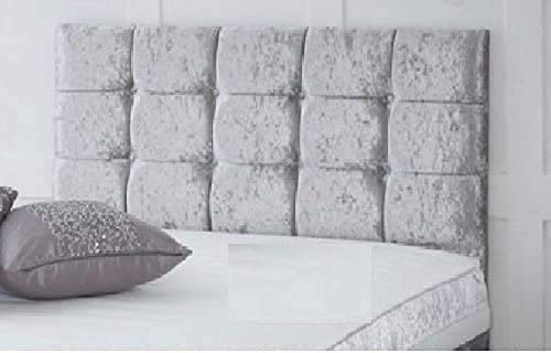 mm08enn Luxurious upholstered Crystal Diamante Crushed Velvet Headboard Available in 20