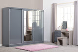 Seconique Nevada Dressing Table Set in Grey Gloss/Light Oak Effect Veneer Seconique