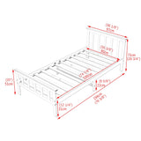 Panana Single Bed Solid Wood Bed Frame 3ft White Wooden For Adults, Kids, Teenagers (Grey) Panana