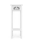 woodluv Bedside Table, Side Table, Tall Telephone Table, Drawer Storage unit, End Table, for Bedroom, Living Room - White woodluv