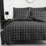 LAZZARO Printed Double Duvet Cover Sets 3 pcs with Zipper Closure + 2 Pillowcases - Ultra Soft Hypoallergenic Microfiber Quilt Cover Bedding Sets 200 x 200 cm lazzaro home feel the difference
