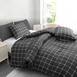 LAZZARO Printed Double Duvet Cover Sets 3 pcs with Zipper Closure + 2 Pillowcases - Ultra Soft Hypoallergenic Microfiber Quilt Cover Bedding Sets 200 x 200 cm lazzaro home feel the difference