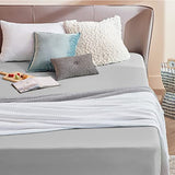 Bedsure King Size Fitted Sheets - Bed Sheets Extra Deep Pocket 16 inch (40 cm) made of Soft Brushed Microfiber for Kingsize Bed, Grey, 150x200cm Bedsure