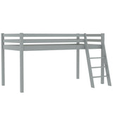 Vida Designs Sydney High Sleeper Cabin Bunk Bed With Ladder, Solid Pine Wood Frame, Kids Children, Single 3 Foot, Grey Vida Designs