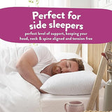Slumberdown Hotel Quality Pillows 4 Pack - Bouncy Firm Support Side Sleeper Pillow for Neck, Back & Shoulder Pain Relief - Comfy, Soft Touch Quilted Cover, Hypoallergenic, Made in the UK (48 x 74cm) Slumberdown