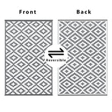 Green Decore Reversible Recycled Plastic Outdoor Rug | Perfect for Garden, Patio, Picnic, Decking | Stain And Water Resistant | Nirvana Grey/White 120x180 cm Green Decore
