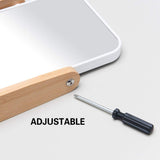 YEAKE Vanity Makeup Mirror with Natural Bamboo Stand,8 Inch 1X/3X Magnification Double Sided 360 Degree Swivel Magnifying Mirror,Portable Table Desk Countertop Mirror Bathroom Shaving Make Up Mirror YEAKE