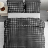 LAZZARO Printed Double Duvet Cover Sets 3 pcs with Zipper Closure + 2 Pillowcases - Ultra Soft Hypoallergenic Microfiber Quilt Cover Bedding Sets 200 x 200 cm lazzaro home feel the difference