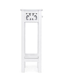 woodluv Bedside Table, Side Table, Tall Telephone Table, Drawer Storage unit, End Table, for Bedroom, Living Room - White woodluv